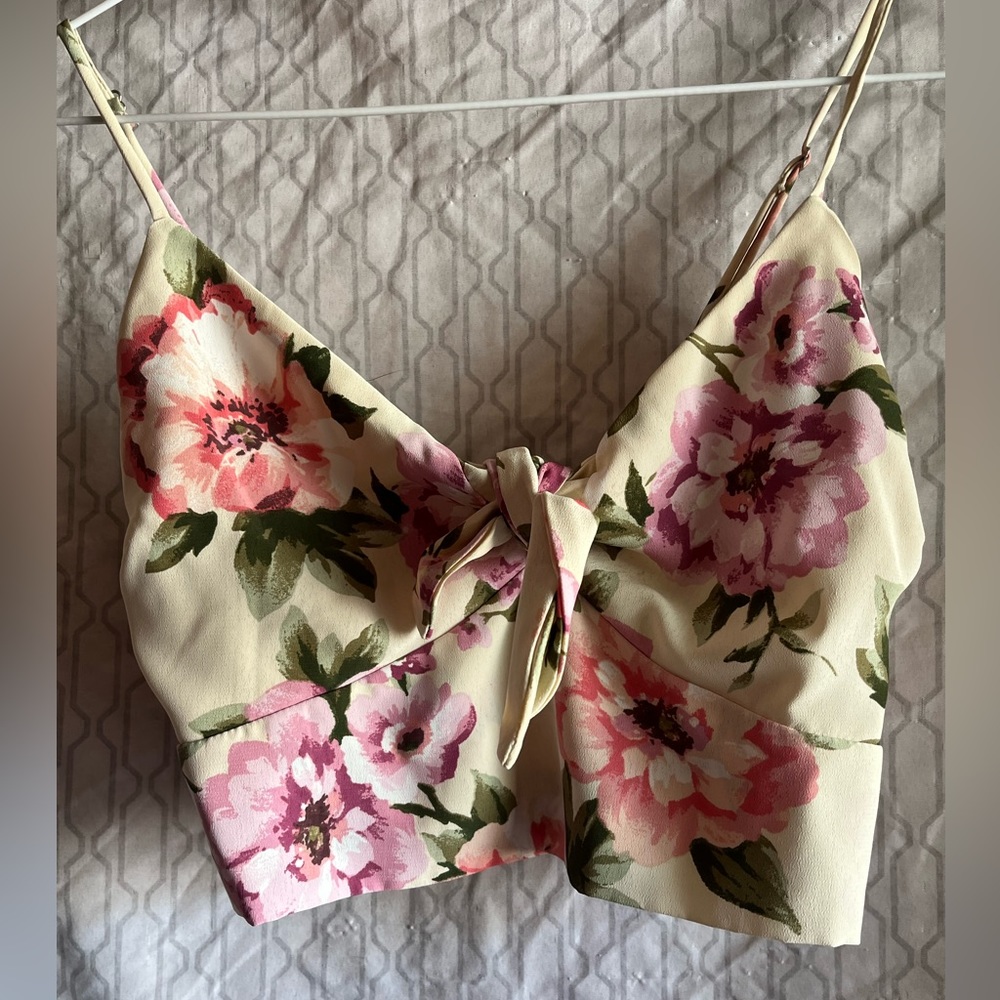 Summer floral crop top